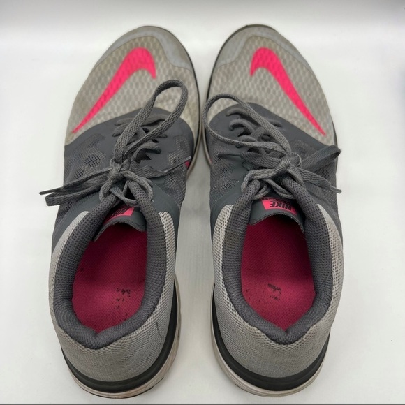 Nike FS Lite Run 3 Gray Sneaker Running Shoes - Picture 4 of 11